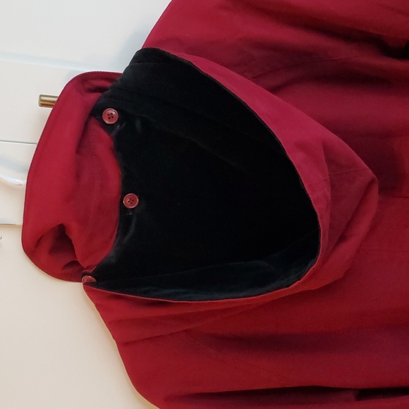 Gallery Petite Red Trench Coat, Size 6 - Picture 6 of 6